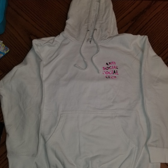 Antisocial social club Beverly white hoodie - Picture 1 of 4